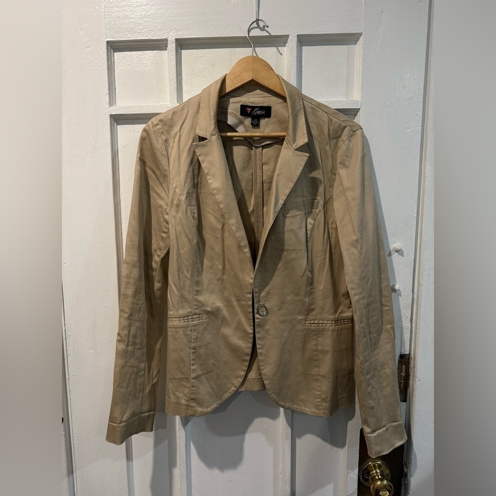 Guess Women's Beige Blazer Jacket